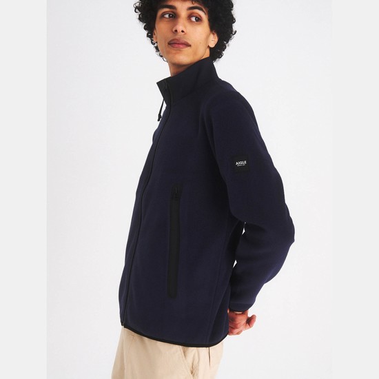 Aigle Insulating & Lightweight Fleece Jackets Men Navy ZA-96718